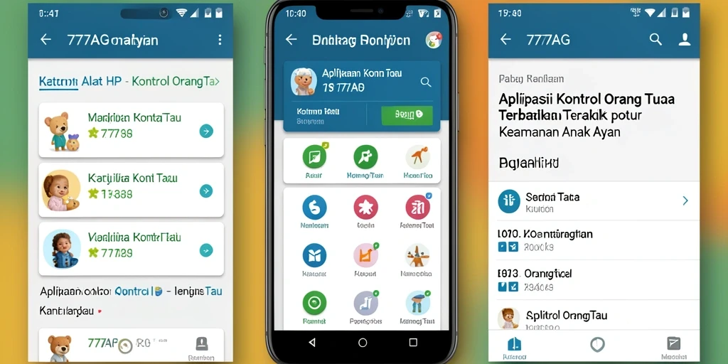 Antarmuka intuitif 777AG untuk kontrol orang tua yang efektif.