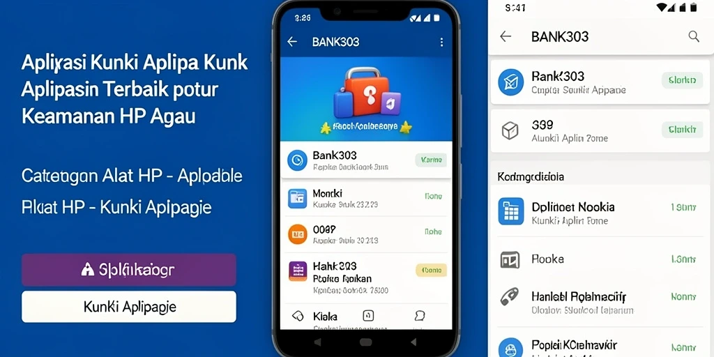 Antarmuka BANK303 yang sederhana dan fungsional untuk Kunci Aplikasi.