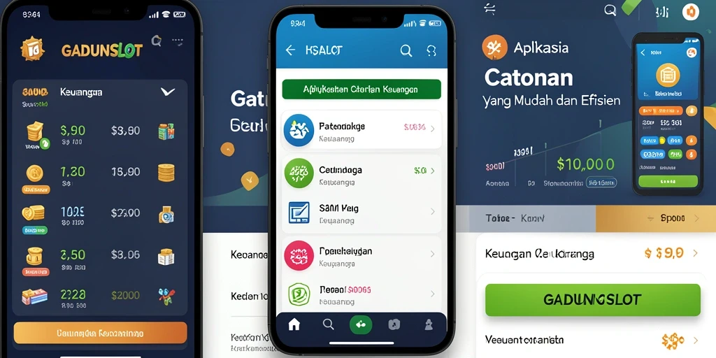Antarmuka GADUNSLOT yang intuitif untuk Catatan Keuangan.