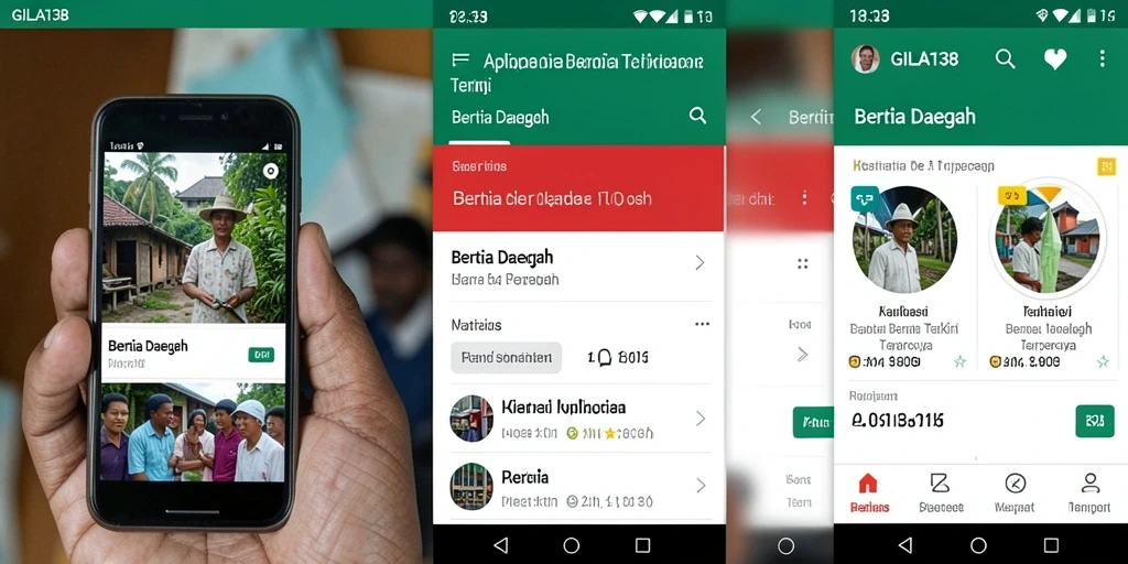 Tampilan antarmuka aplikasi GILA138 yang sederhana dan informatif.