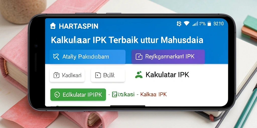 Tampilan antarmuka HARTASPIN saat menghitung IPK dengan mudah.