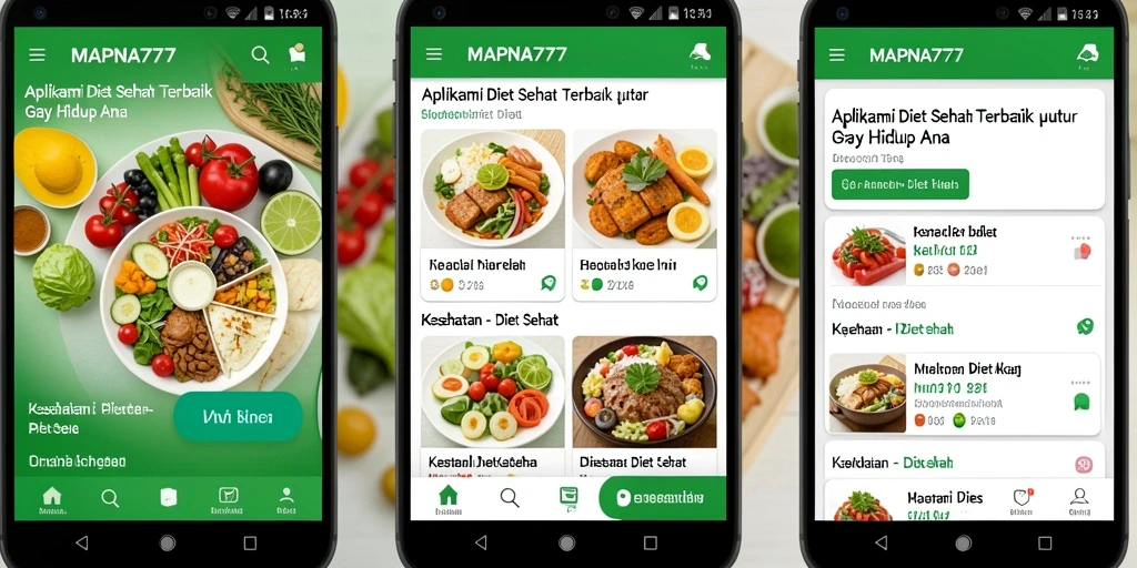 Antarmuka MAPNA777 yang intuitif dan menarik untuk Diet Sehat.