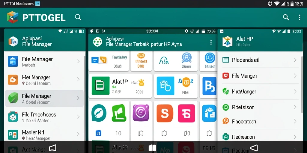 Tampilan antarmuka aplikasi PTTOGEL sebagai File Manager yang intuitif.