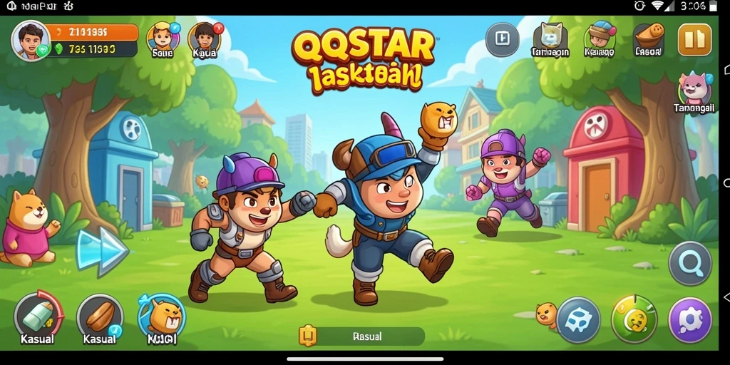 Antarmuka menarik dan mudah digunakan pada QQSTAR.