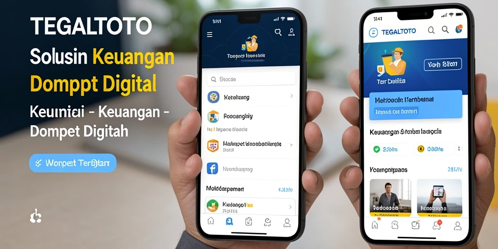 Antarmuka TEGALTOTO menampilkan fitur dompet digital yang user-friendly.