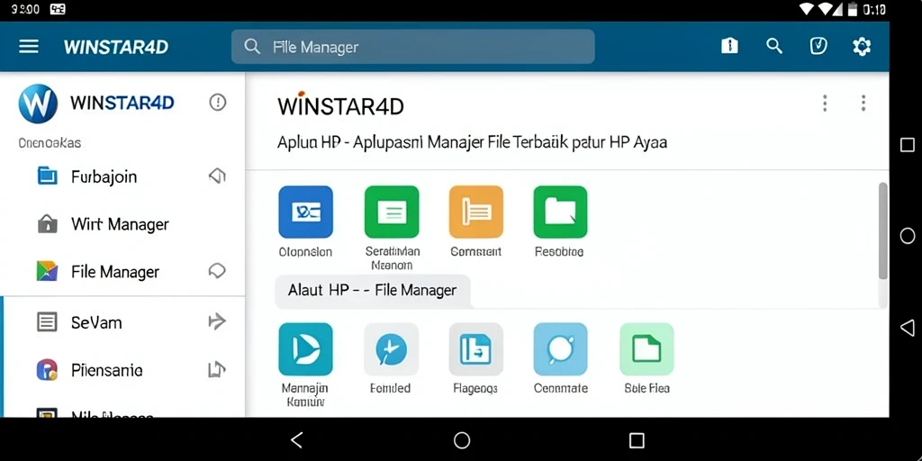 Antarmuka pengguna WINSTAR4D yang sederhana dan mudah digunakan.