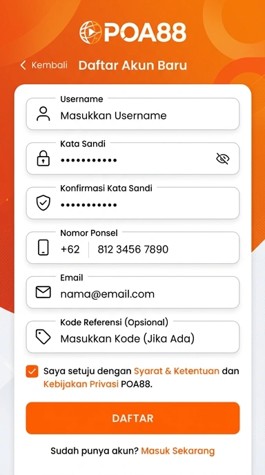 Langkah Mudah Registrasi Akun poa88 untuk Pengguna Android